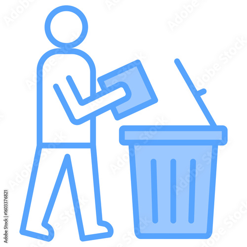 Decluttering Blue Icon