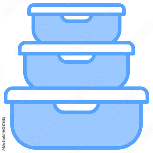 Storage Containers Blue Icon