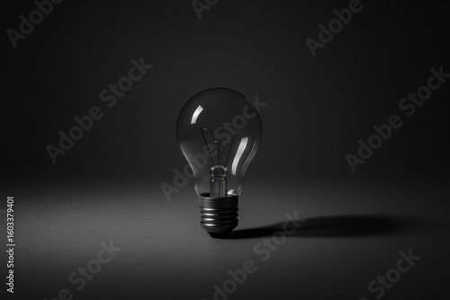 Turned Off Light Bulb as Rejected Idea Symbol