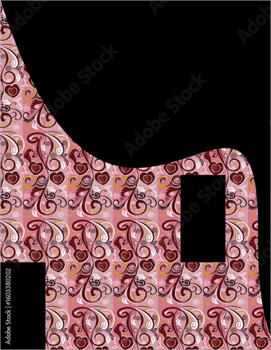 floral, abstract, pattern, flower, design, illustration, swirl, black, leaf, decoration, art, ornament, nature, wallpaper, vector, decorative, scroll, plant, card, texture, curl, ornate, red