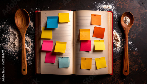 Sticky Note Recipe Book
. Sticky Notes concept. Generated Image