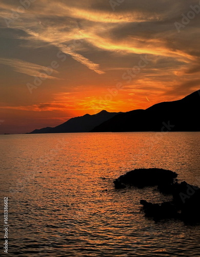 sunset over the sea