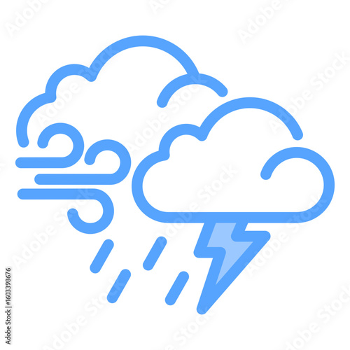 Bad Weather   Blue Icon