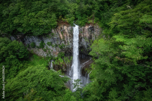 新緑の日光華厳の滝
