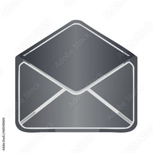 Open Envelope Icon Illustration, Postal Correspondence, Online Messaging