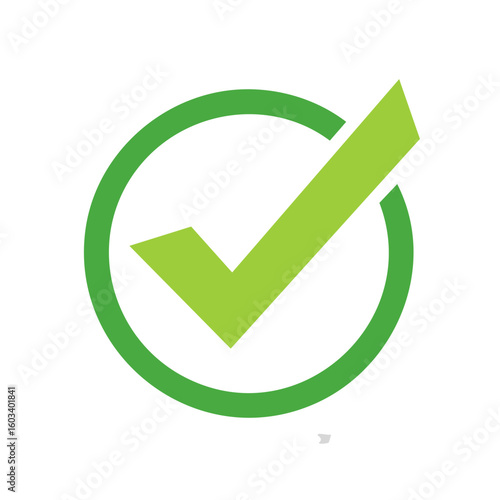 Approve Symbol Green Check Mark Icon in Circle Represents Correctness and Validation Choice Done Okay Confirmation