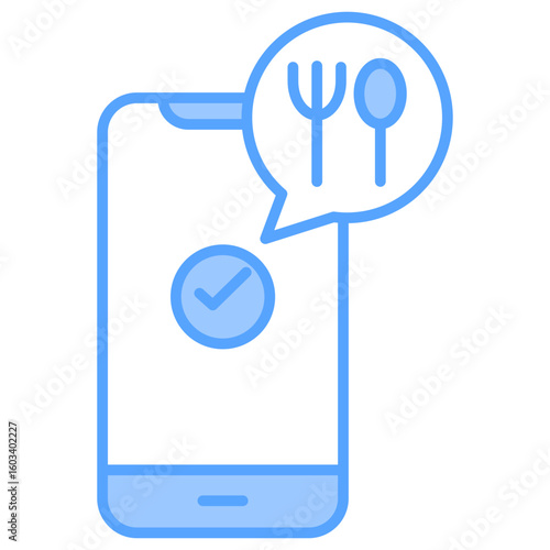 Order Food Blue Icon