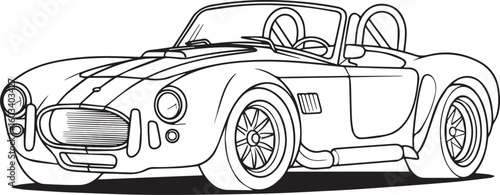 editable classic car vector illustration provided in ai, eps, jpeg, png formats