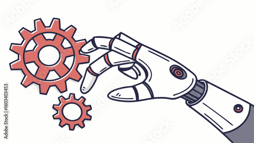 Robotic Hand Manipulating Gears.