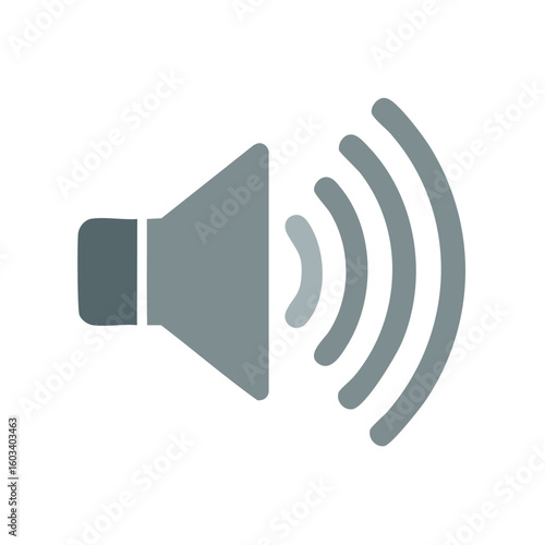 Speaker Icon with Sound Waves Loudspeaker Symbol Media Volume Graphics