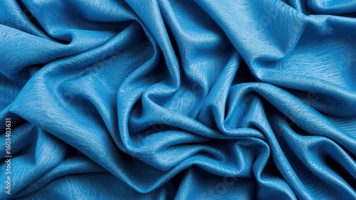 Ethereal Fabric Flow: Capture the elegance of a silky turquoise fabric as it cascades and swirls in a mesmerizing display of textures, with a focus on luxury, softness and artistry.