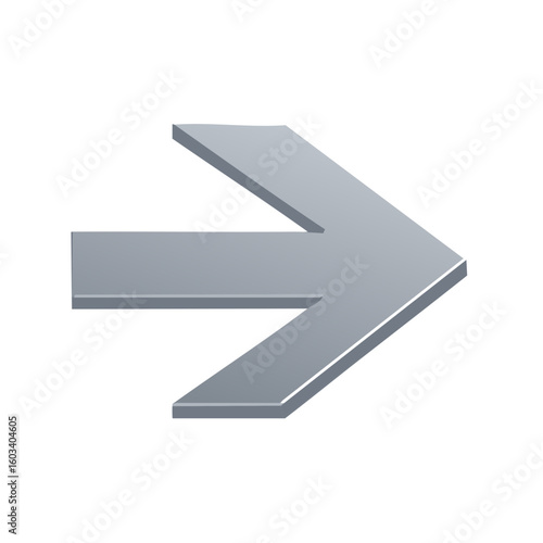 Free Download Rightward Metallic Arrow Sign Pointing Direction Symbol Indicator Graphic - GFXLoad