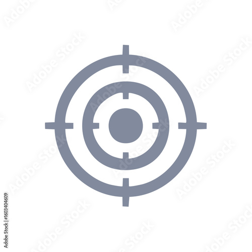 Simple Target Design Illustration with Rings and Crosshairs for Aiming Accuracy