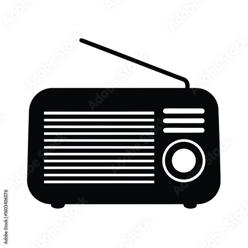 retro radio vector illustration