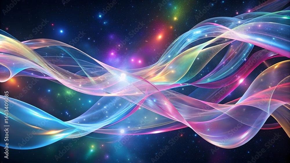 Obraz premium Abstract Colorful Light Waves