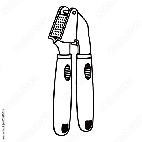 Garlic Press silhouette image with transparent background