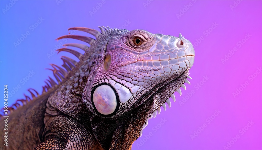 Fototapeta premium Close-up of a vibrant iguana
