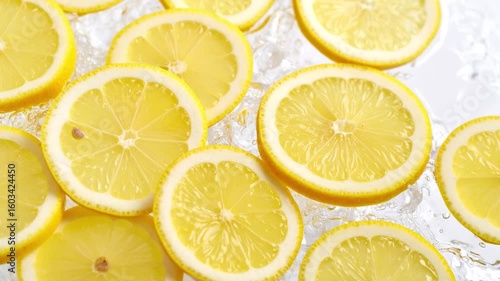 Water flavored with lemon slices