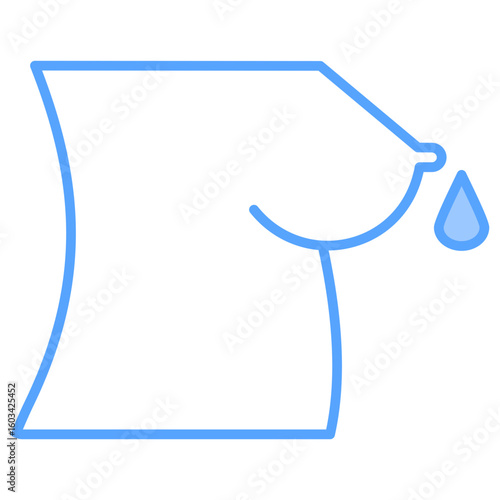 Breast Feeding Blue Icon