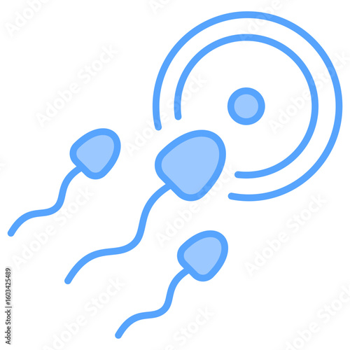 Fertilization Blue Icon