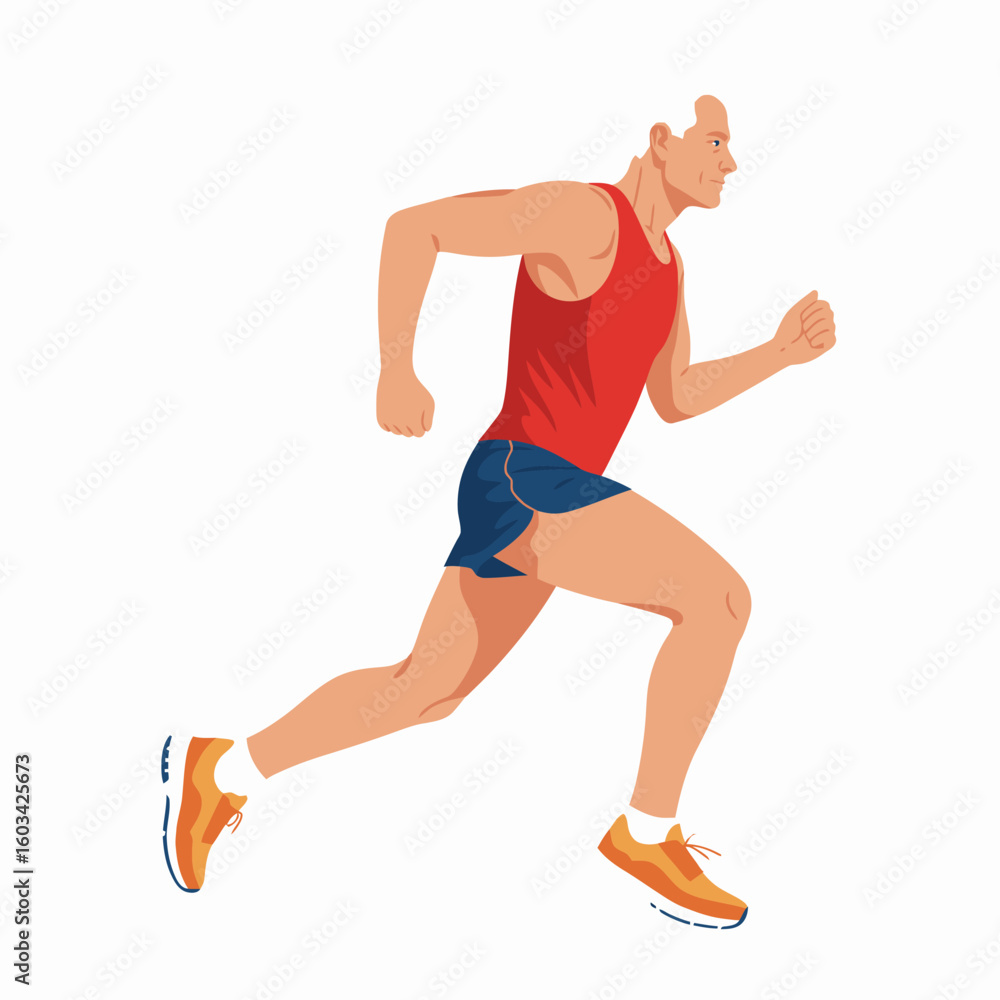 A male athlete in sporty attire runs with determination, showcasing the spirit of fitness, motivation, and the drive to achieve personal goals in physical activities. A male athlete in sporty attire runs with determination, showcasing the spirit of fitness, motivation, and the drive to achieve personal goals in physical activities.