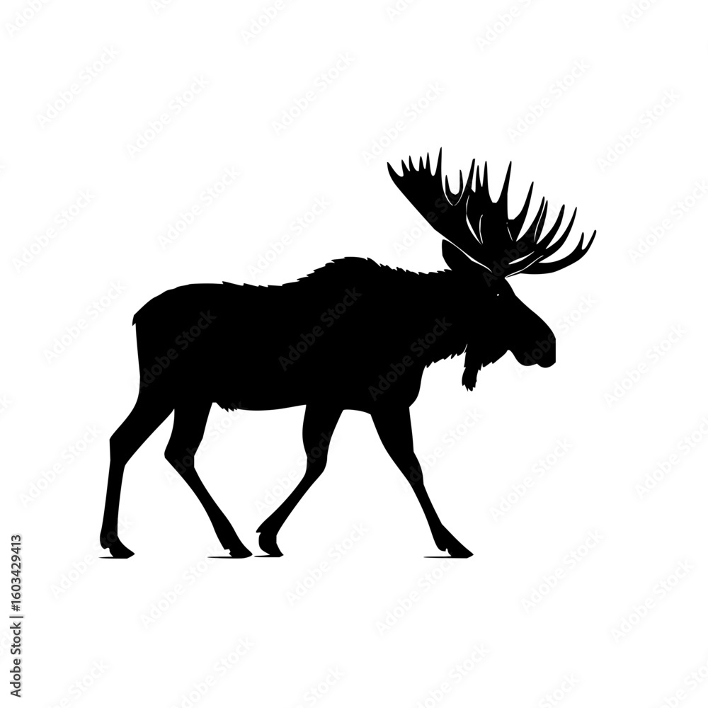 Silhouette of a moose Silhouette of a moose