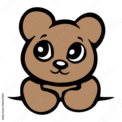 Bear Behind Fence Pocket Bag Hiding Looking Out