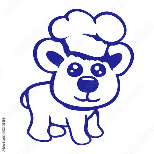 Bear BBQ Sausage Barbecue Chef's Hat Cook Hunger