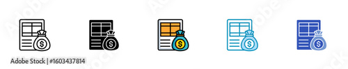 Accounts Receivable  Icon Set Multiple Style Collection