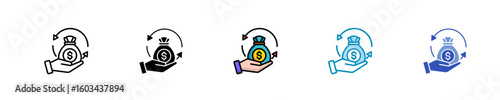 Return On Investment  Icon Set Multiple Style Collection