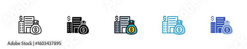 Capital Expenditure  Icon Set Multiple Style Collection