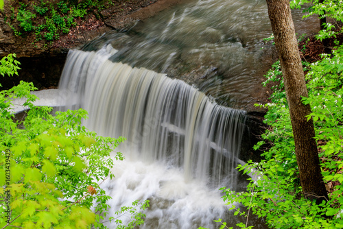 Photography Indian Run Falls in Spring, Dublin, Ohio