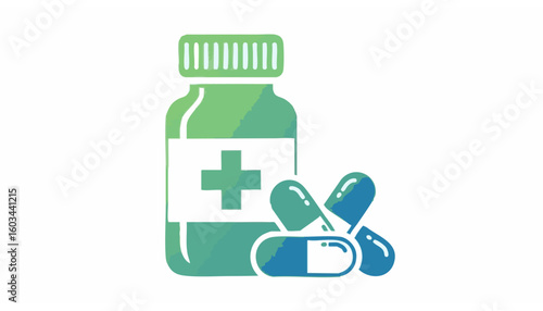 Healthcare worker sanitizing a hospital bed with disinfectant spray. Vector illustration of cleaning and hygiene in a medical facility.