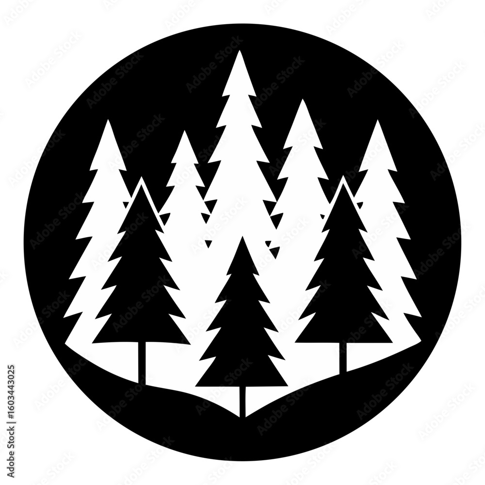 Fototapeta premium set of christmas trees