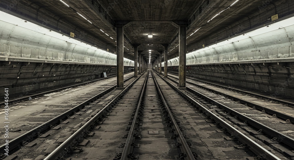 Obraz premium two sets of train tracks