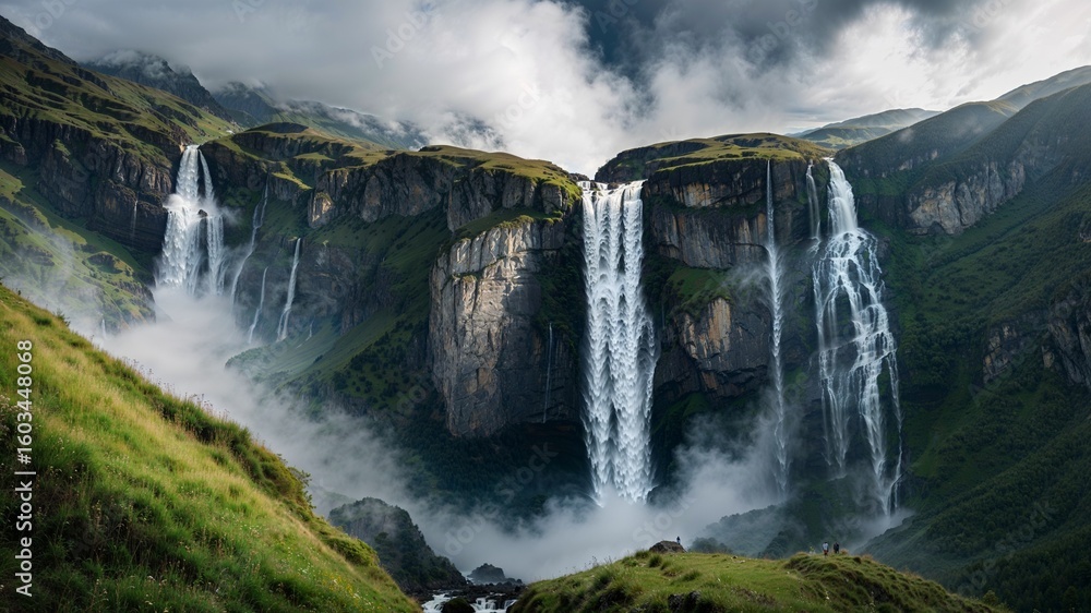 Obraz premium waterfall in the mountains