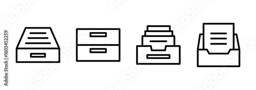 Archive folders icon logo design. Document vector icon. Archive storage icon.