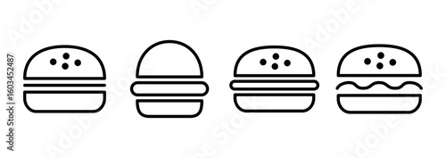 Burger icon logo design. burger sign and symbol. hamburger