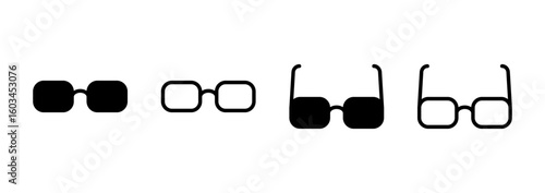 Glasses icon logo design. Glasses sign and symbol