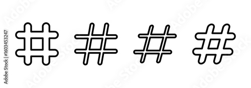 Hashtag icon logo design. hashtag sign and symbol