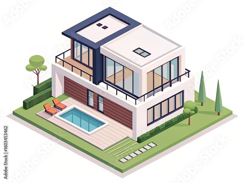 vector isometric house