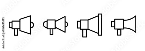 Megaphone icon logo design. Loudspeaker sign and symbol