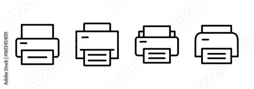 Print icon logo design. printer sign and symbol