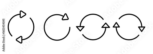 Refresh icon logo design. Reload sign and symbol. Update icon.