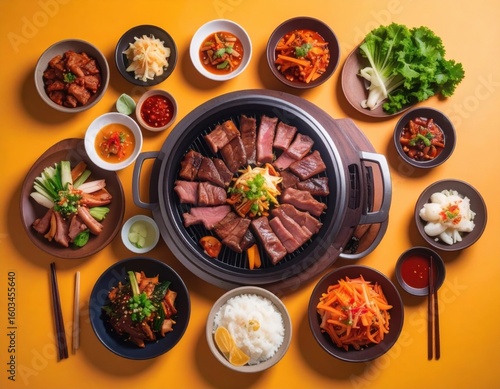 Savor Korean BBQ With Flavorful Sides and Marinated Meats!