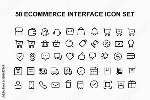 50 Line Icon Sets for Ecommerce Interfaces