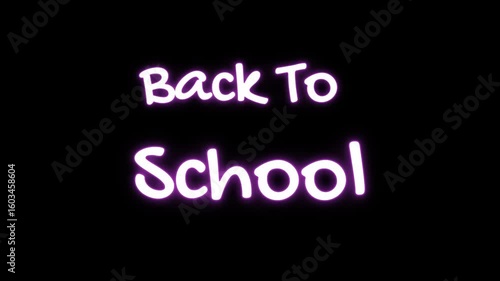 Back to School displayed on a dark background with filmstrip elements