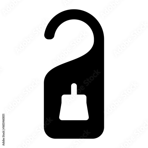clean the room door hanger icon