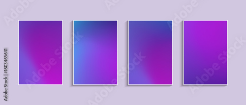 Futuristic Abstract Gradient Backgrounds set with Glowing Polygona. purple, blue, and cyan with glowing polygonal . Perfect for technology-themed designs, digital posters, website, app interface.