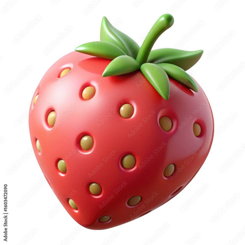 Obraz premium 3d strawberry isolated on transparent background